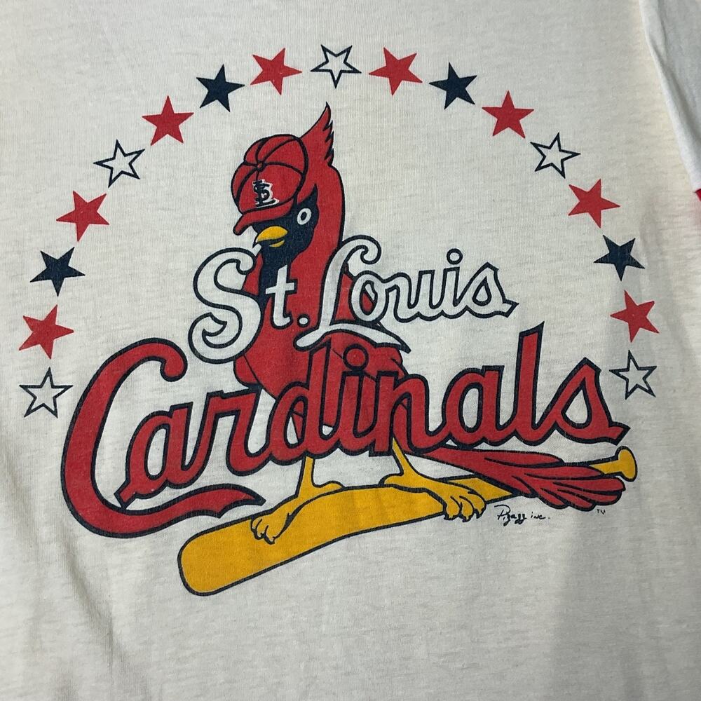 Vintage 80s Screen Star Mens Size M St. Louis Cardinals Short Sleeve T Shirt - Picture 3 of 7